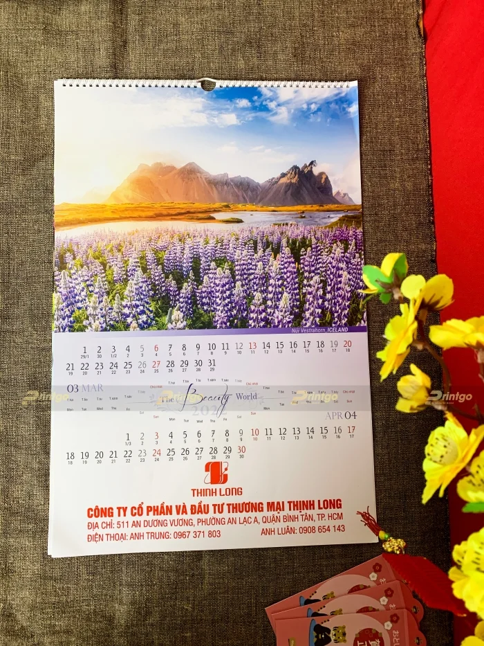 Thịnh Long Group và Printgo: In lịch treo tường với chủ đề "Cảnh đẹp thế giới"