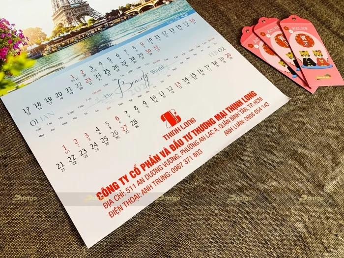 Thịnh Long Group và Printgo: In lịch treo tường với chủ đề "Cảnh đẹp thế giới"