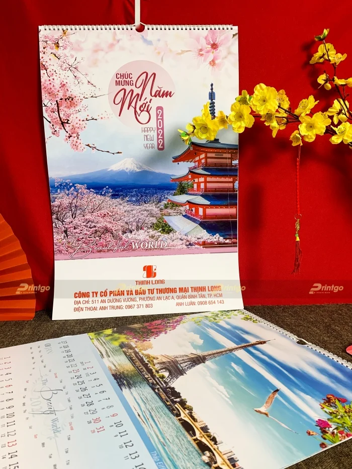 Thịnh Long Group và Printgo: In lịch treo tường với chủ đề "Cảnh đẹp thế giới"
