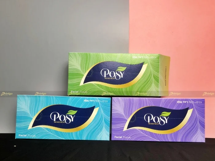 [DEMO] In hộp đựng giấy thương hiệu Posy cho dòng sản phẩm cao cấp
