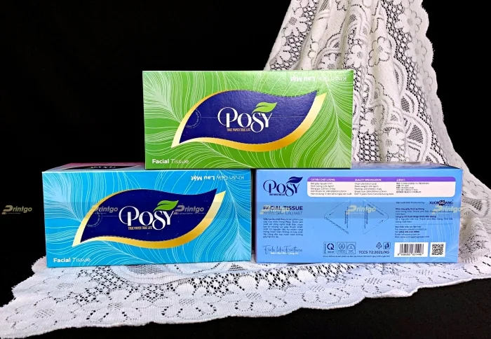 [DEMO] In hộp đựng giấy thương hiệu Posy cho dòng sản phẩm cao cấp