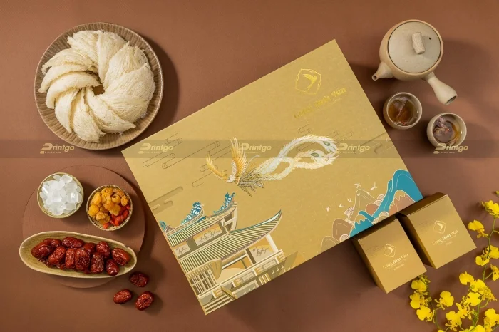 Long Đỉnh Yến và Printgo: Thiết kế và in hộp yến sào mang phong cách hoàng gia