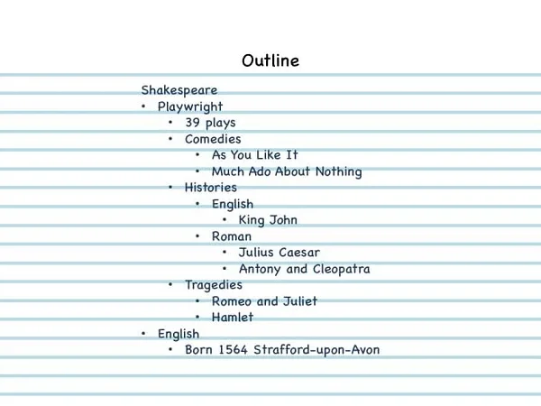 The Outline method