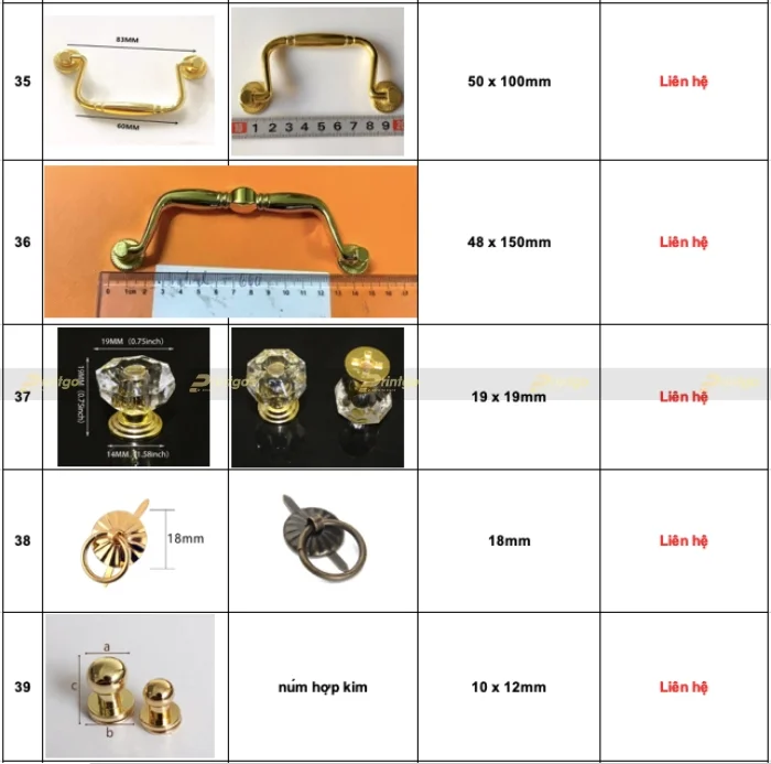 Bảng báo giá phụ kiện dành cho hộp đựng sản phẩm cao cấp của Printgo