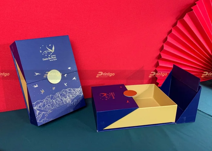 Hộp carton lạnh, kiểu dáng cánh bướm, đựng yến sào của thương hiệu Thiên Ân Phát