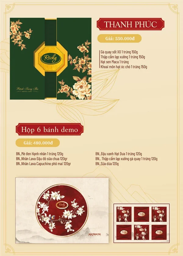 Hộp bánh trung thu Richy - Món quà hưng thịnh cho mùa trăng tròn đầy 