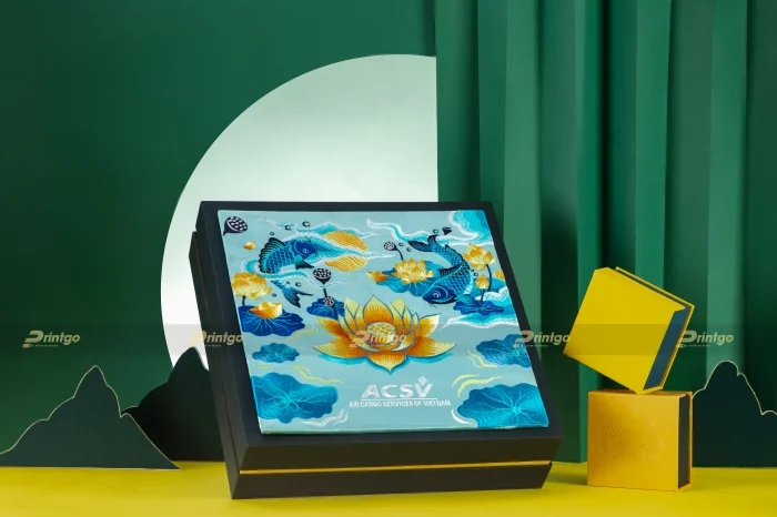 Bếp Hàng Không NCS và Printgo: Hộp bánh trung thu thêu đặc biệt dành tặng khách hàng cao cấp