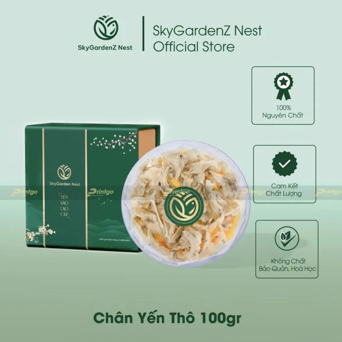 SkyGardenZ Nest và Printgo: Thiết kế và in bộ bao bì sản phẩm yến phục vụ trong siêu thị