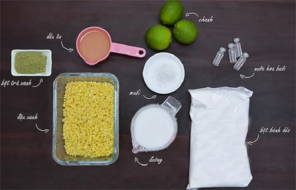 Nguyên liệu làm bánh trung thu đầy đủ cho 3 vị phổ biến nhất