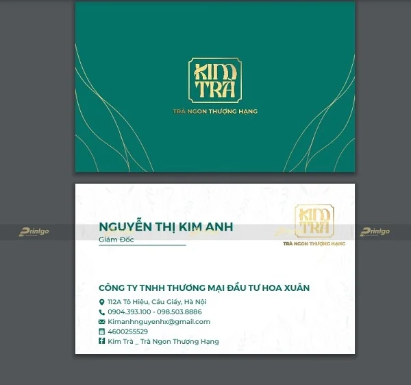 Kim Trà và Printgo: Xây dựng bộ nhận diện thương hiệu cho thương hiệu trà cao cấp
