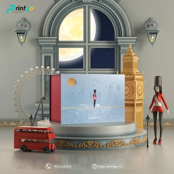 SCAVI & RAY VÀ PRINTGO: THIẾT KẾ VÀ IN ẤN HỘP ĐỰNG BÁNH TRUNG THU CHO THƯƠNG HIỆU QUỐC TẾ