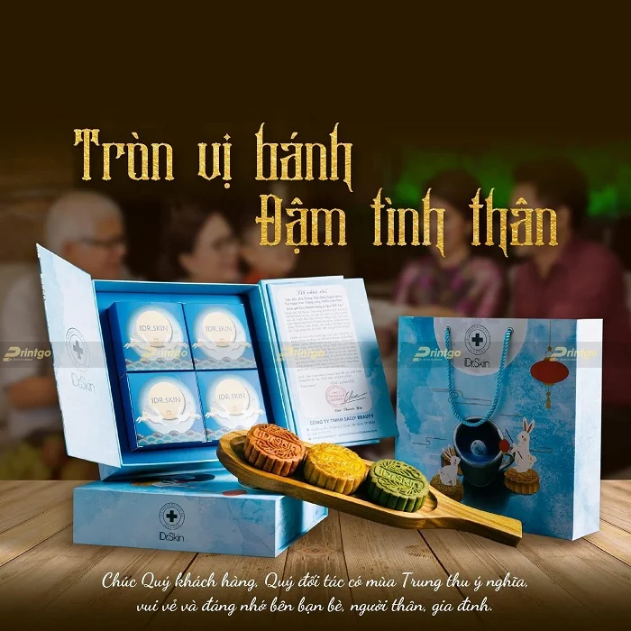 IDR.SKIN và Printgo: Thiết kế và in hộp quà trung thu đón tết trăng tròn thêm hạnh phúc