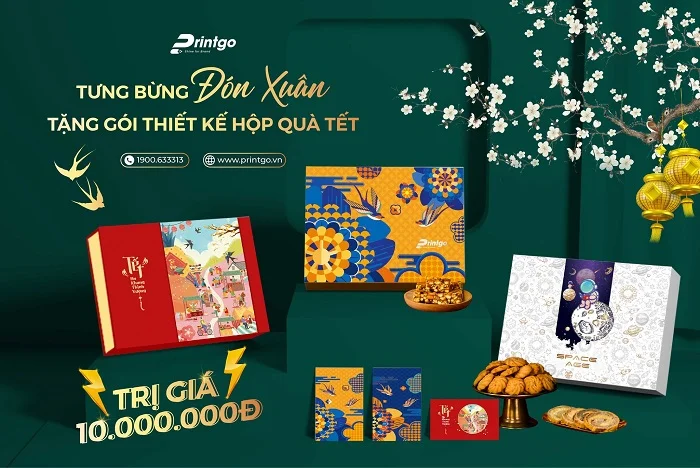 Ưu đãi vàng đón xuân sang "Miễn phí thiết kế hộp quà tết" cho đơn hàng in ấn tại Printgo