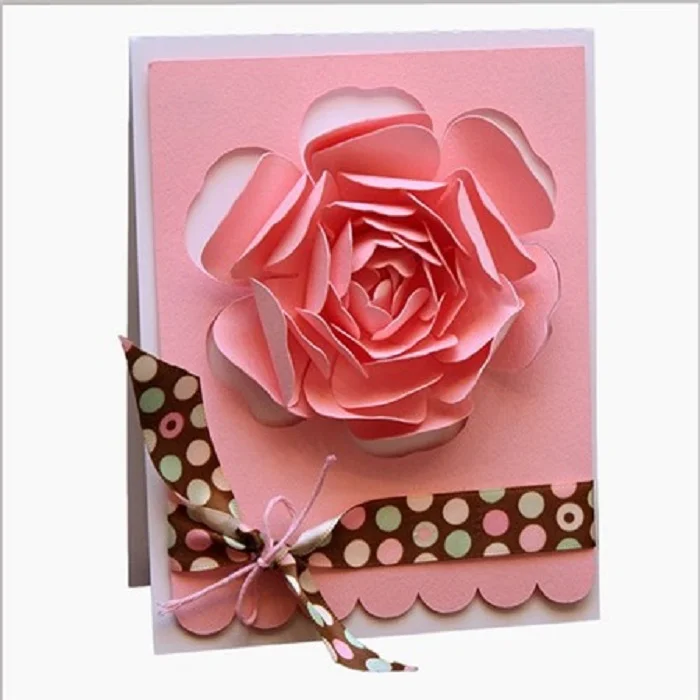 Thiệp hoa nổi handmade tặng cô nhân ngày Phụ nữ Việt Nam