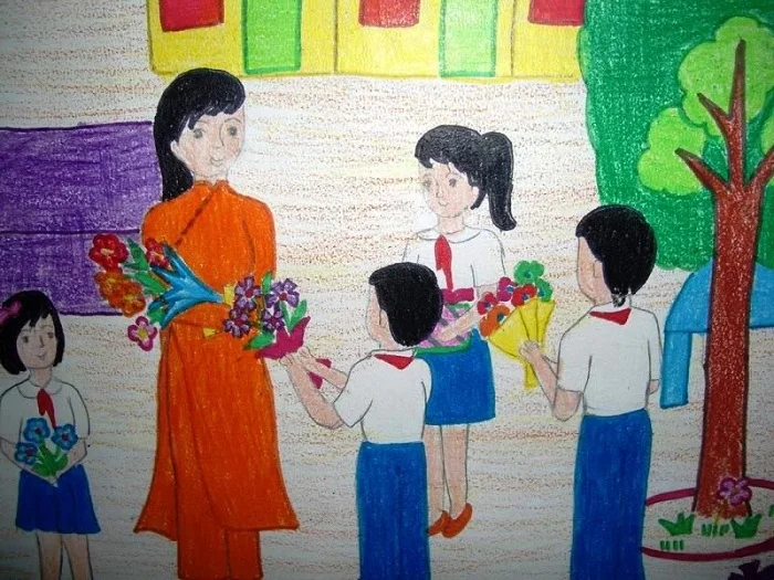 Bật mí cách vẽ tranh 20-11 đơn giản, đẹp và ý nghĩa tri ân thầy, cô