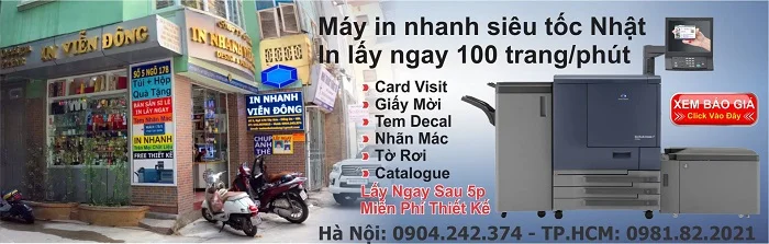 Công ty In Nhanh Viễn Đông với kinh nghiệm dày dặn trên 20 năm