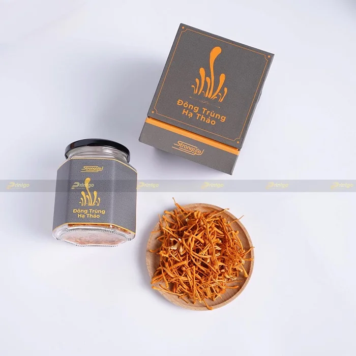 Hộp giấy Đông trùng hạ thảo sang trọng, tinh tế