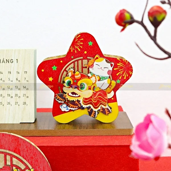 Mẫu lịch gỗ để bàn 2022