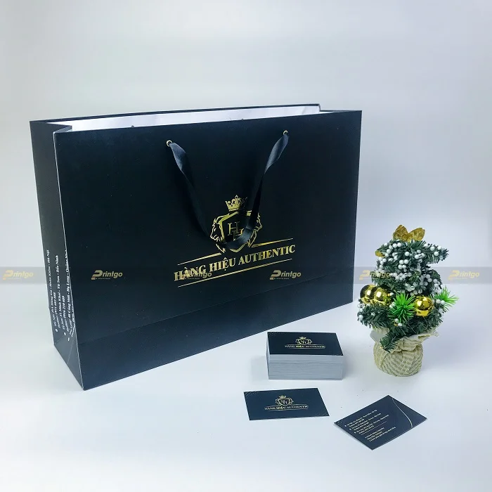 Mẫu túi giấy ép kim, in nhũ logo sang trọng