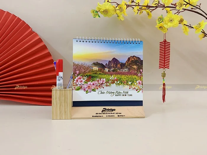 Lịch tết đế gỗ Printgo