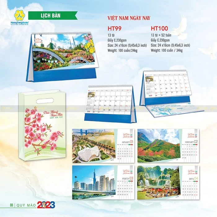 Lịch để bàn Việt Nam ngày nay