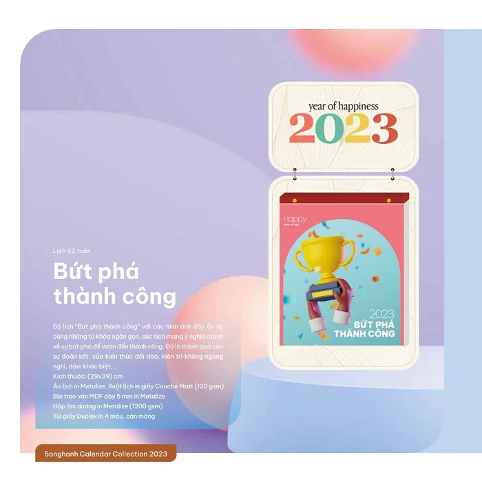 Lịch treo tường Bứt phá thành công