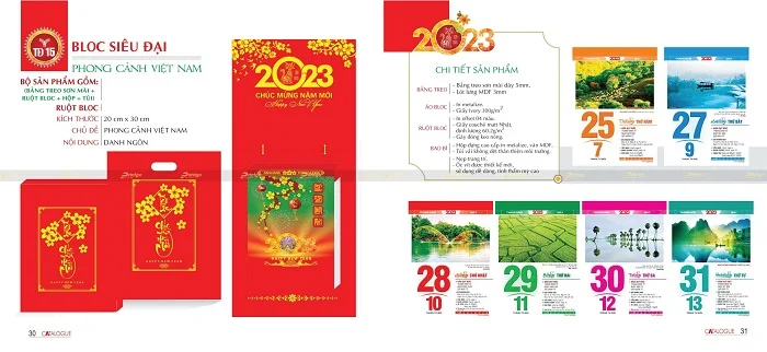 Lịch bloc siêu đại chủ đề Phong cảnh Việt Nam