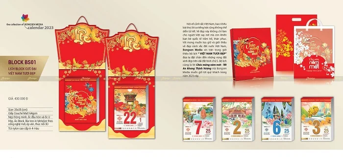 Mẫu lịch bloc 2023