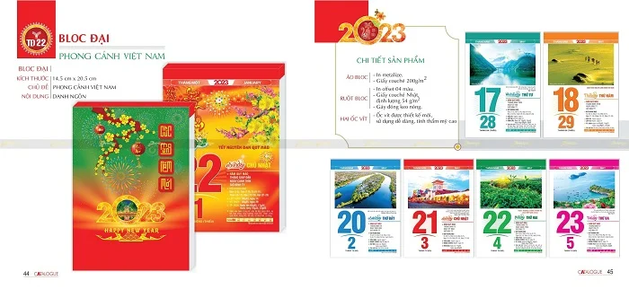 Lịch bloc đại chủ đề Phong cảnh Việt Nam
