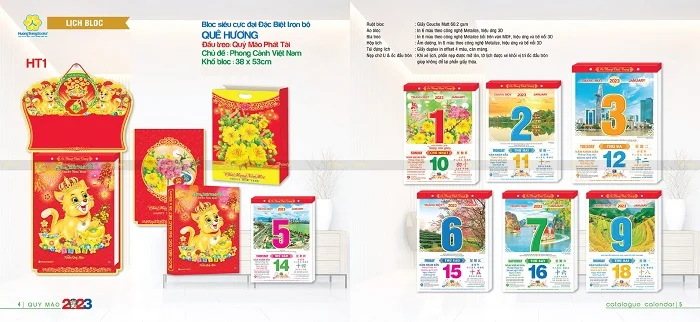 Lịch bloc siêu đại chủ đề Quê hương