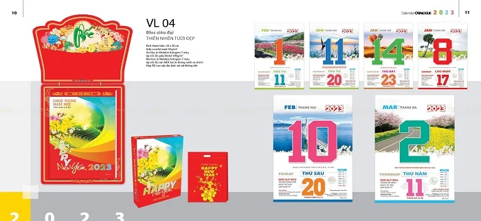 Lịch bloc siêu đại chủ đề Thiên nhiên tươi đẹp
