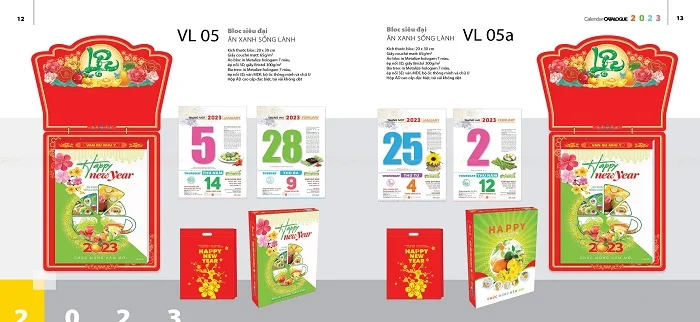 Lịch bloc siêu đại chủ đề Ân xanh sông lành