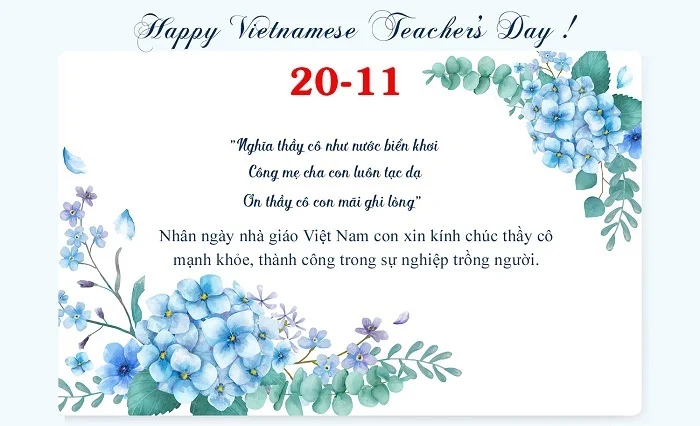Chúc mừng ngày Nhà giáo Việt Nam