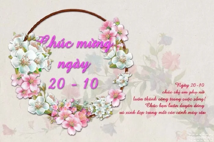 Không thể bỏ qua thiệp mừng cho đồng nghiệp 20-10