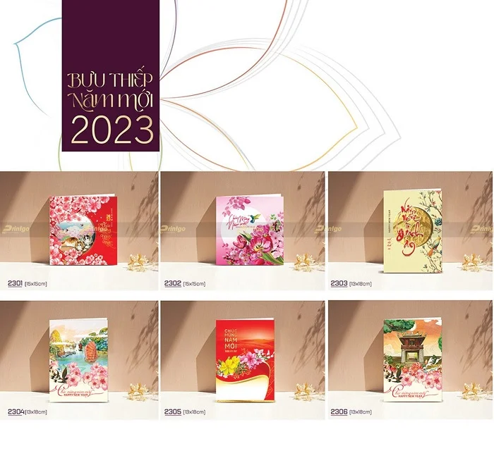 Thiệp tết 2023 chủ đề sắc xuân