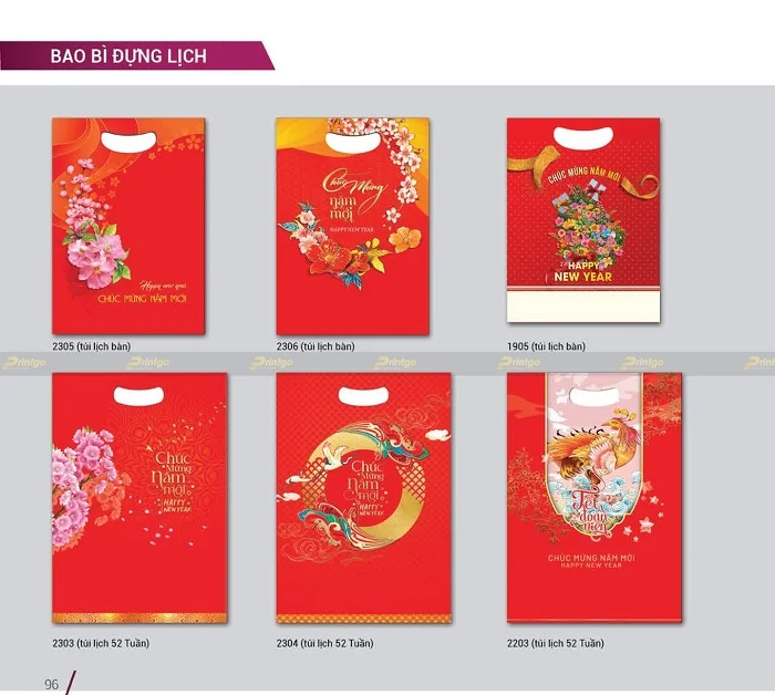 Túi đựng lịch 52 tuần và lịch bàn