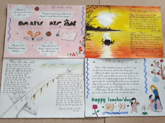 Gợi ý mẫu báo tường kết hợp nội dung thơ, văn phong phú