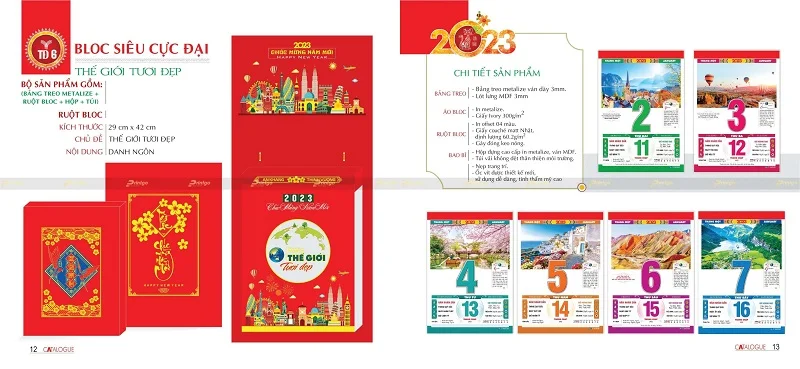 Lịch bloc siêu cực đại Thế giới tươi đẹp