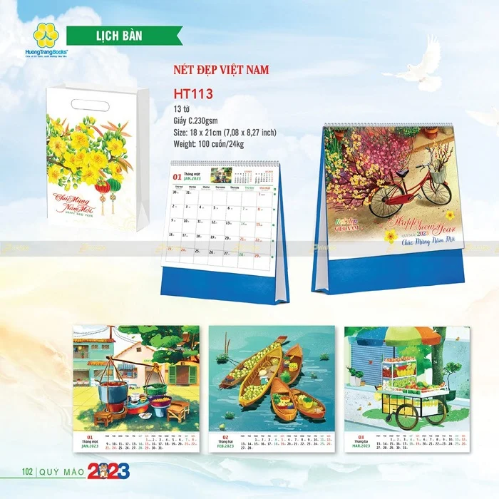 Lịch để bàn Nét đẹp Việt Nam