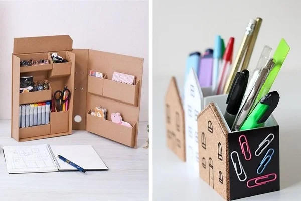 Hộp bút đơn giản làm tù giấy bìa carton