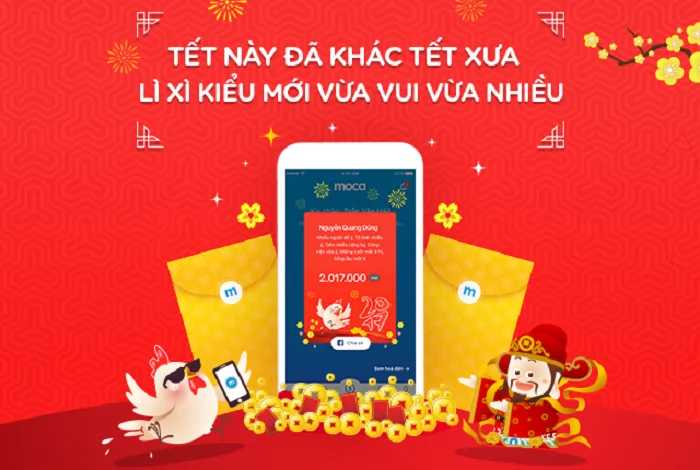 Lì xì qua app Moca
