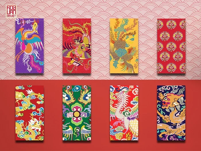 Thiết kế bao lì xì rực rỡ