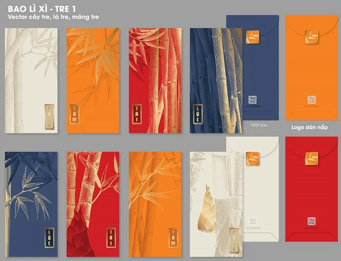 Thiết kế bao lì xì tinh tế