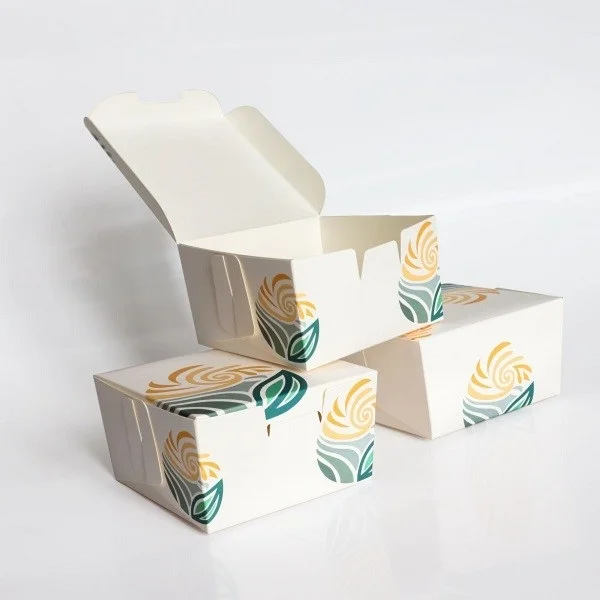 Hộp giấy đựng bánh bao đơn giản