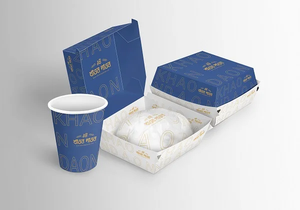Bộ hộp giấy, giấy nến, cốc giấy đựng bánh bao