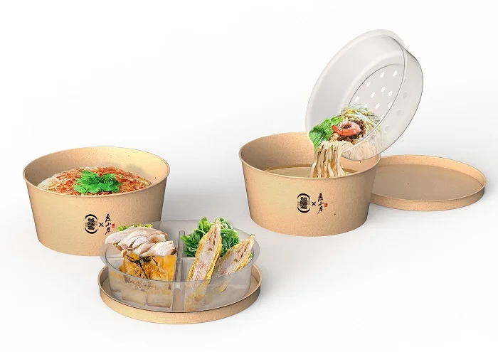Quy cách bên trong của hộp giấy tròn đựng lẩu takeaway