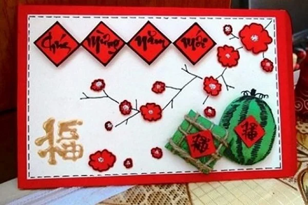 Thiệp handmade cho dịp tết đến xuân về