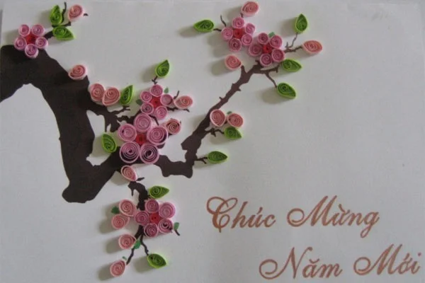 Mẫu thiệp hoa nổi ấn tượng