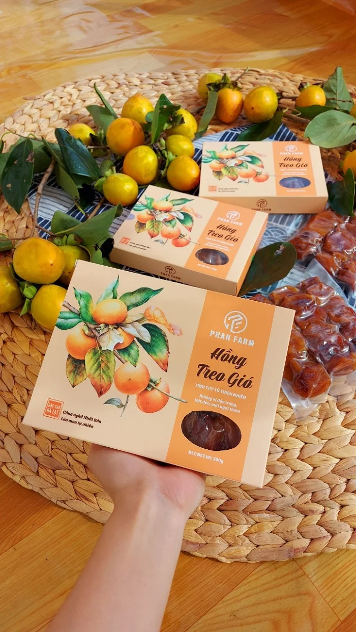 Phan Farm và Printgo: Thiết kế và in hộp đựng hồng treo gió, đặc sản Đà Lạt