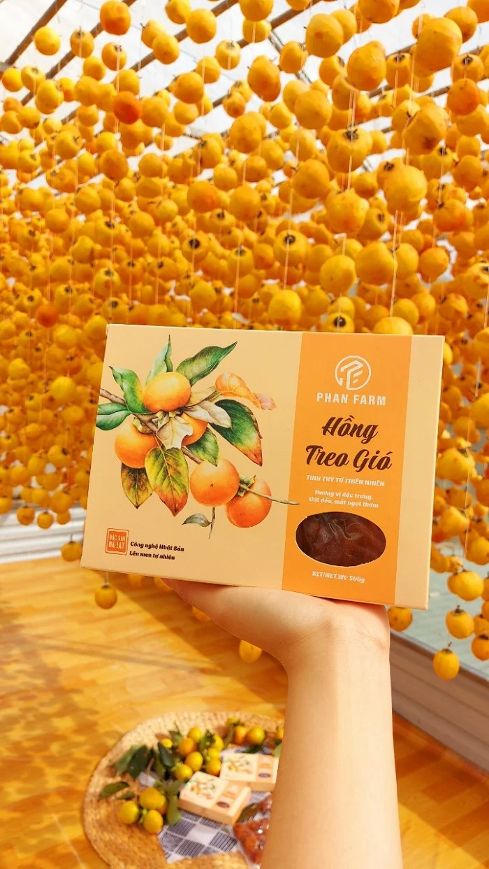 Phan Farm và Printgo: Thiết kế và in hộp đựng hồng treo gió, đặc sản Đà Lạt